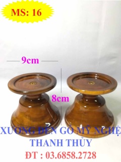 Chân nến bàn thờ - Gỗ tràm MS: 16
