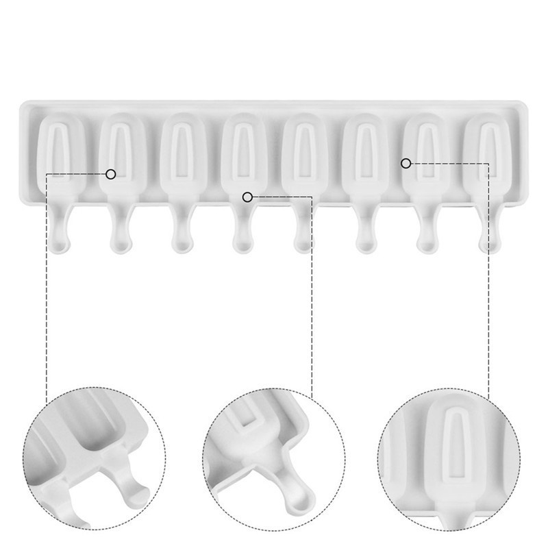 Khuôn Silicone Làm Kem Mini 8 Ngăn Tiện Lợi