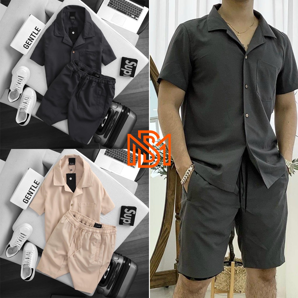 Đồ bộ nam - Bộ đũi nam cổ bẻ chất đũi lụa cao cấp dáng công tử, vải mềm, mặc mát BMF
