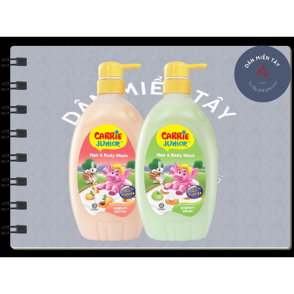 Sữa Tắm Carrie Junior Yoghurt Hương Melon/ Hương Mơ Tây 700g/Chai