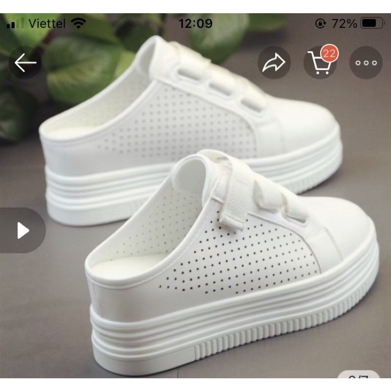 Giầy sục đế xuồng tăng chiều cao size 37