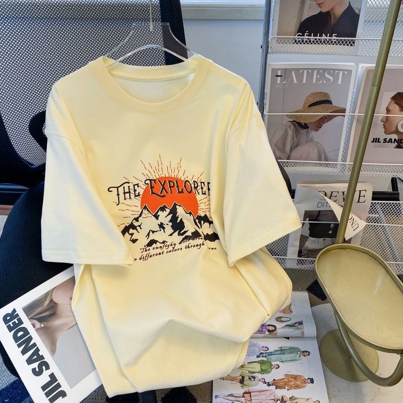 Đầm Thun Tay Ngắn Dáng Rộng Dễ Thương Thời Trang Mùa Hè Cho Nữ