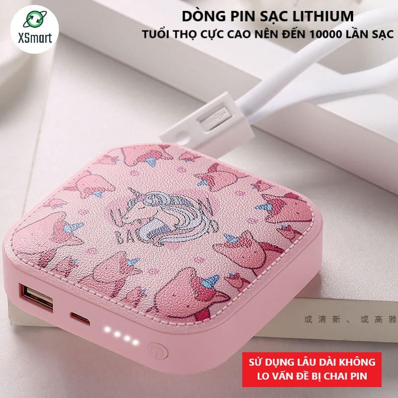 Pin Sạc Dự Phòng Mini 10.000mAh Phiên Bản Hoạt Hình Cute Sạc Cho Mọi Điện Thoại Samsung, Iphone, Oppo, Xiaomi, Vivo, LG