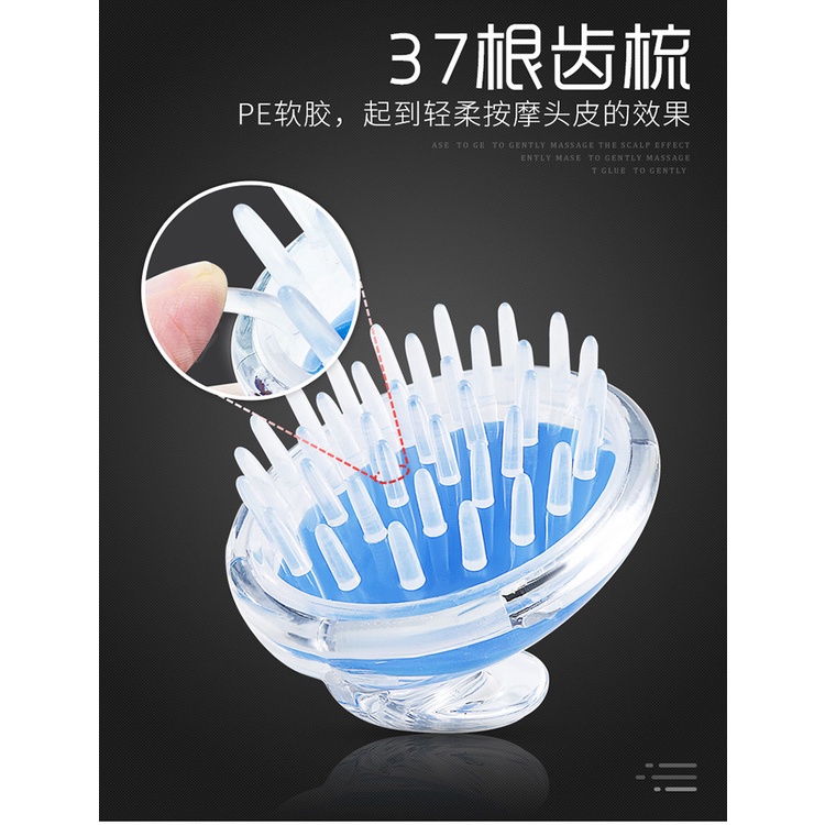 Lược gội đầu Silicon Massage da đầu đa năng giảm rụng tóc, Bàn chải gội đầu bằng Silicon tiện dụng Massage da đầu