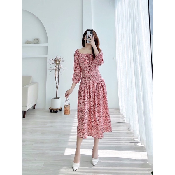 SỈ VÁY HOA NHÍ CHUN VAI TAY LỠ CHO NỮ