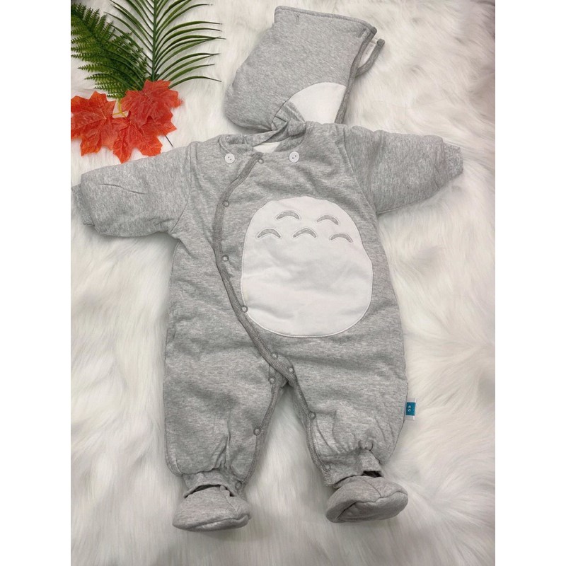 Ủ bông /Bodysuit liền thân, dài tay lót bông kèm 2 món cho bé sơ sinh SEKA STORE 210111.004