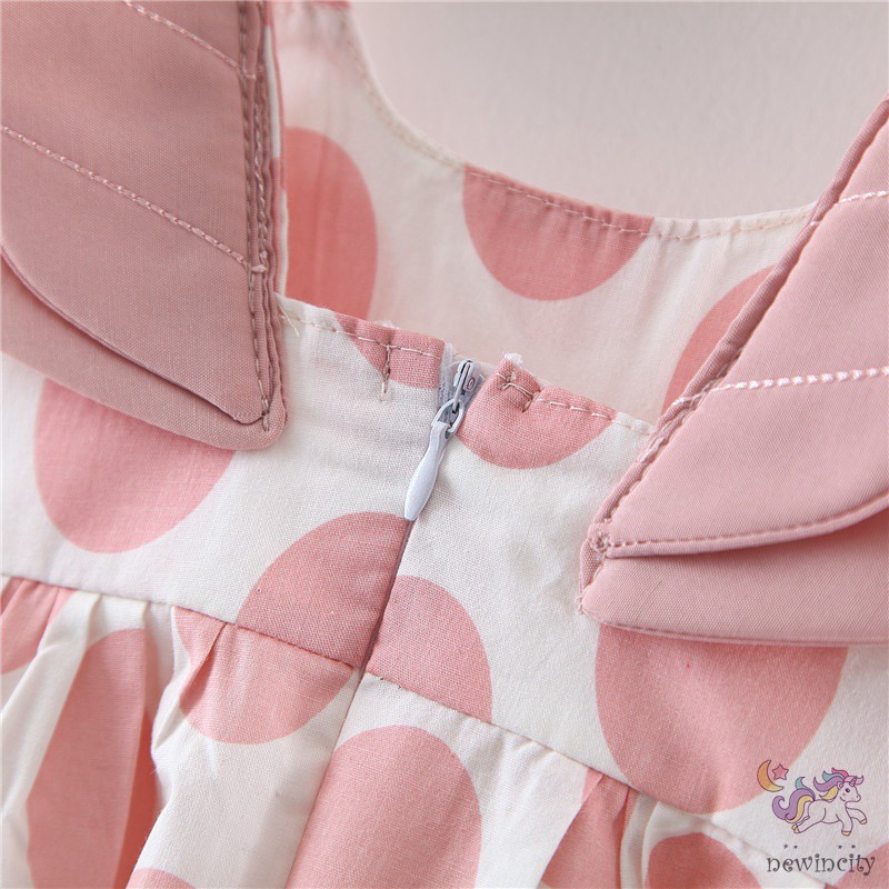 Set Áo Thun 3 Lỗ &amp; Quần Short Chấm Bi Cho Bé Gái