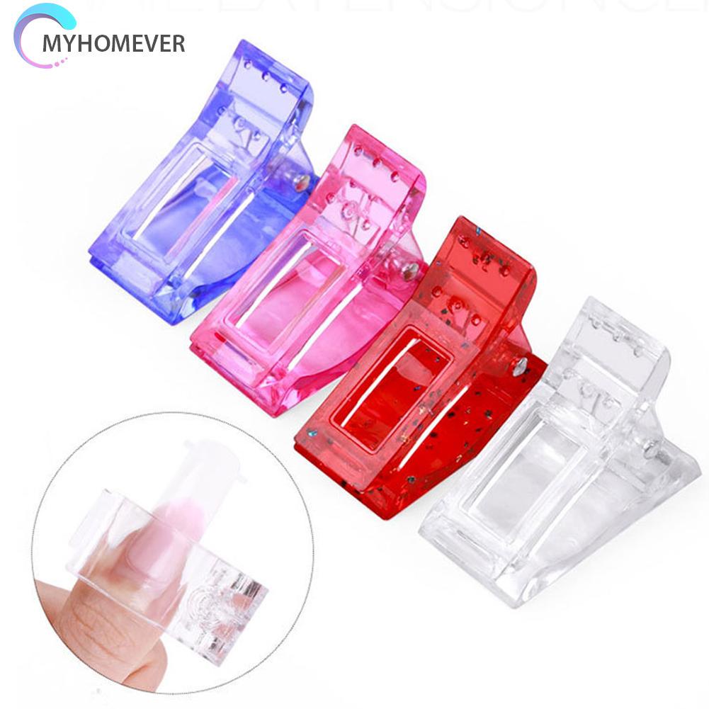 Kẹp Cố Định Móng Tay Trong Suốt Bằng Nhựa Tái Sử Dụng Được DIY