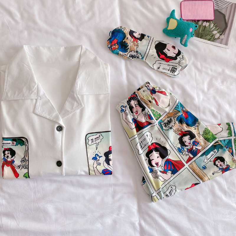 Bộ Đồ Ngủ Dài Tay Phong Cách Hàn Quốc Quyến Rũ Dành Cho Nữ đồ ngủ pyjamas pijama nam nữ mùa hè đồ đôi pijama ngắn lụa satin dễ thương bigsize đồ mặc nhà cao cấp