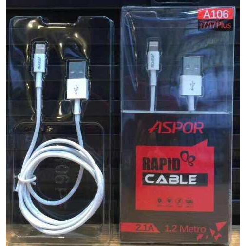 Cáp sạc Aspor rapid cable A106 lighting