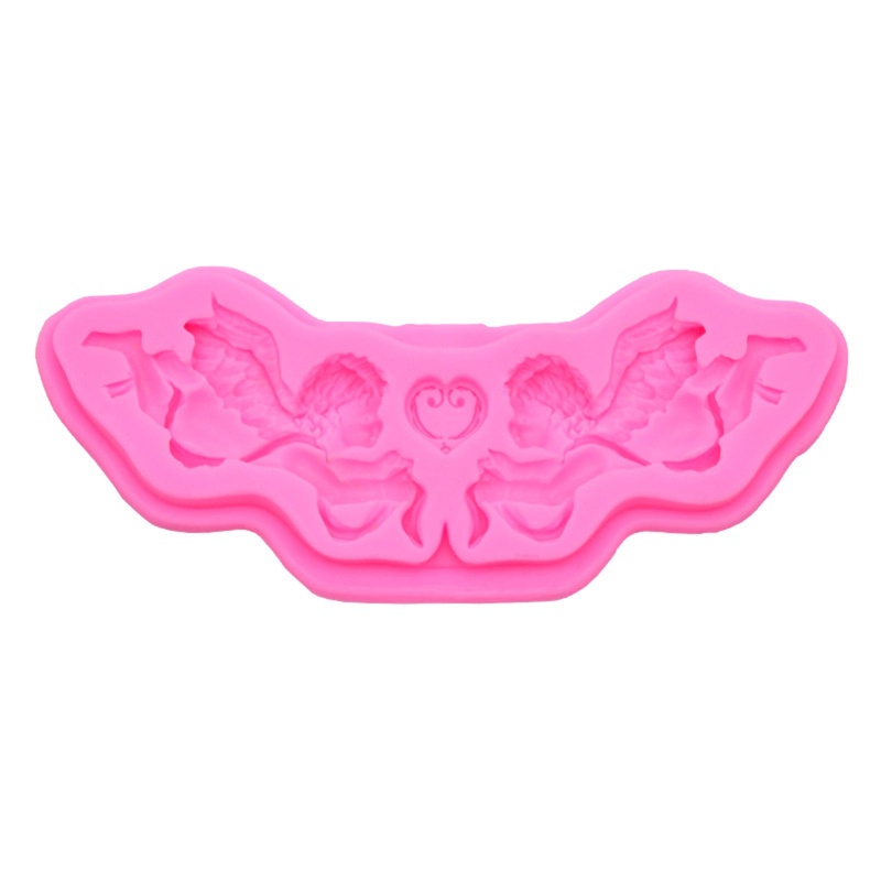 Aoto Khuôn Silicone Làm Bánh Hình Thiên Thần Cupid Phong Cách Châu Âu DIY