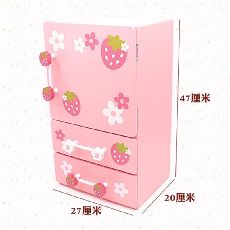 Đồ chơi gỗ - Tủ Lạnh Dâu Hồng Mother Garden