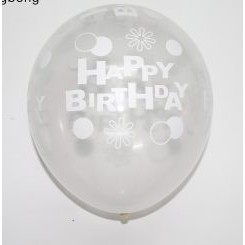 BONG BÓNG TRONG SUỐT 10'' IN HAPPY BIRTHDAY- BỊCH 10C- 20C