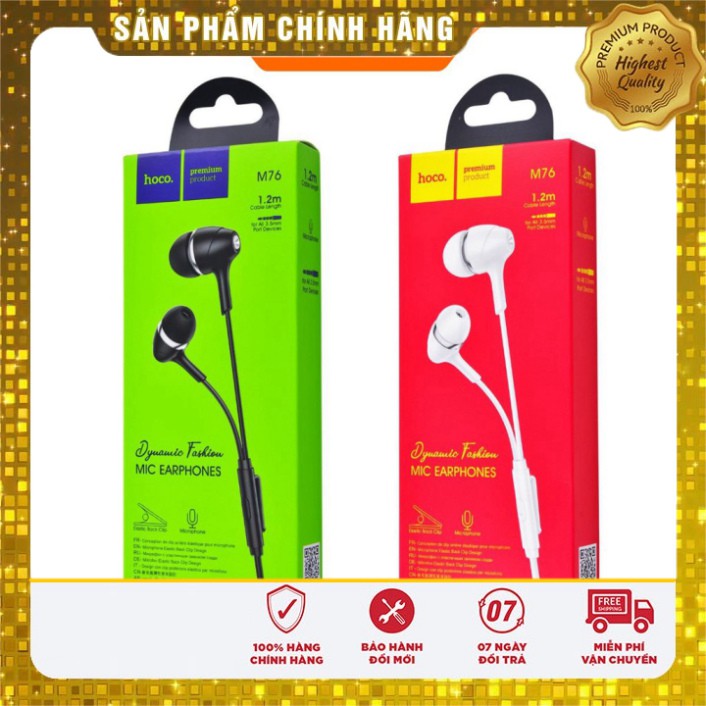 TAI NGHE DÂY HOCO M76 CÓ MICRO JACK 3.5MM Dành cho điện thoại iPhone Xiaomi Huawei Samsung Oppo Realme Máy Tính RẺ ĐẸP