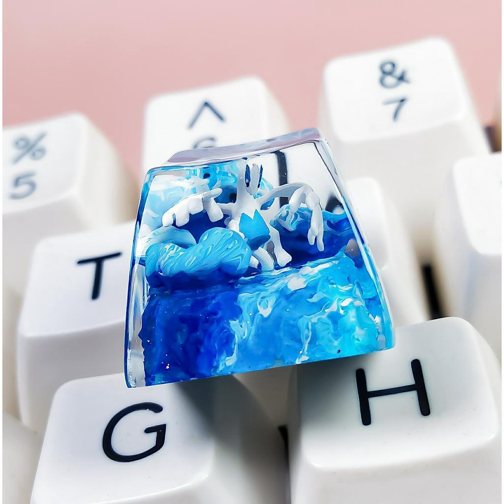 Nút bàn phím Pokemon, nút bàn phím Lugia , Bàn phím nhân vật hoạt hình - Lugia keycap, POKÉMON Artisan Keycap