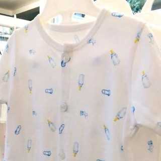 Bộ cotton mỏng bình sữa dài tay Lullaby