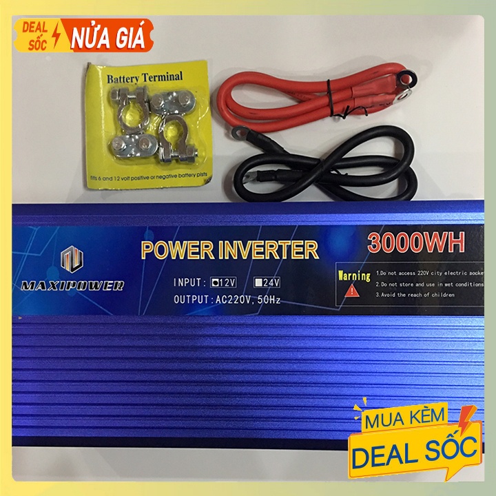 Bộ kích điện inverter 3000W, đổi nguồn 12v sang 220V