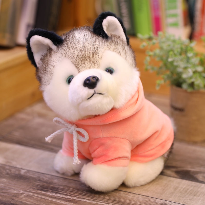 Dễ thương mô phỏng Husky Doll Đồ chơi nhồi bông Cún con búp bê Erha Búp bê kèn Quà sinh nhật