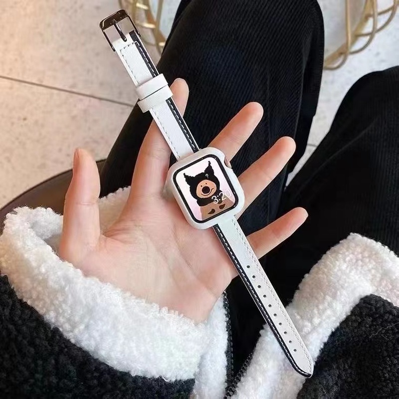 Dây Da HọA TiếT 2022 Cho ĐồNg Hồ Apple iWatch Ultra 8 3 4 5 SE 6 7 40mm 49mm 44mm 45mm 41mm