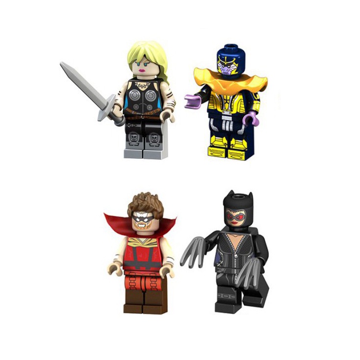 Bộ 4 nhân vật minifigures DC Comics/Marvel PG8122