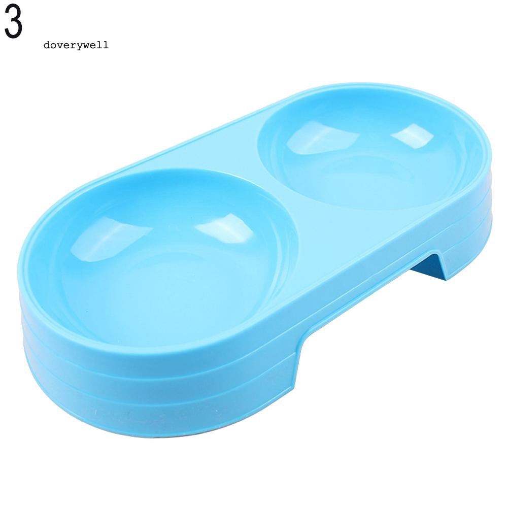 Bát nhựa hai ngăn đựng thức ăn / nước uống dành cho thú cưng