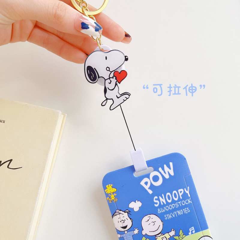 Ốp Điện Thoại Đựng Thẻ ID / Thẻ ID Hình Chú Chó Snoopy Dễ Thương Có Thể Thu Gọn Cho Bé