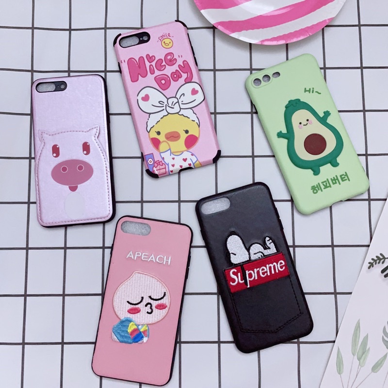 Ốp Lưng iPhone 7Plus/8Plus Viền Nhựa Dẻo Nhiều Kiểu Dáng Dễ Thương