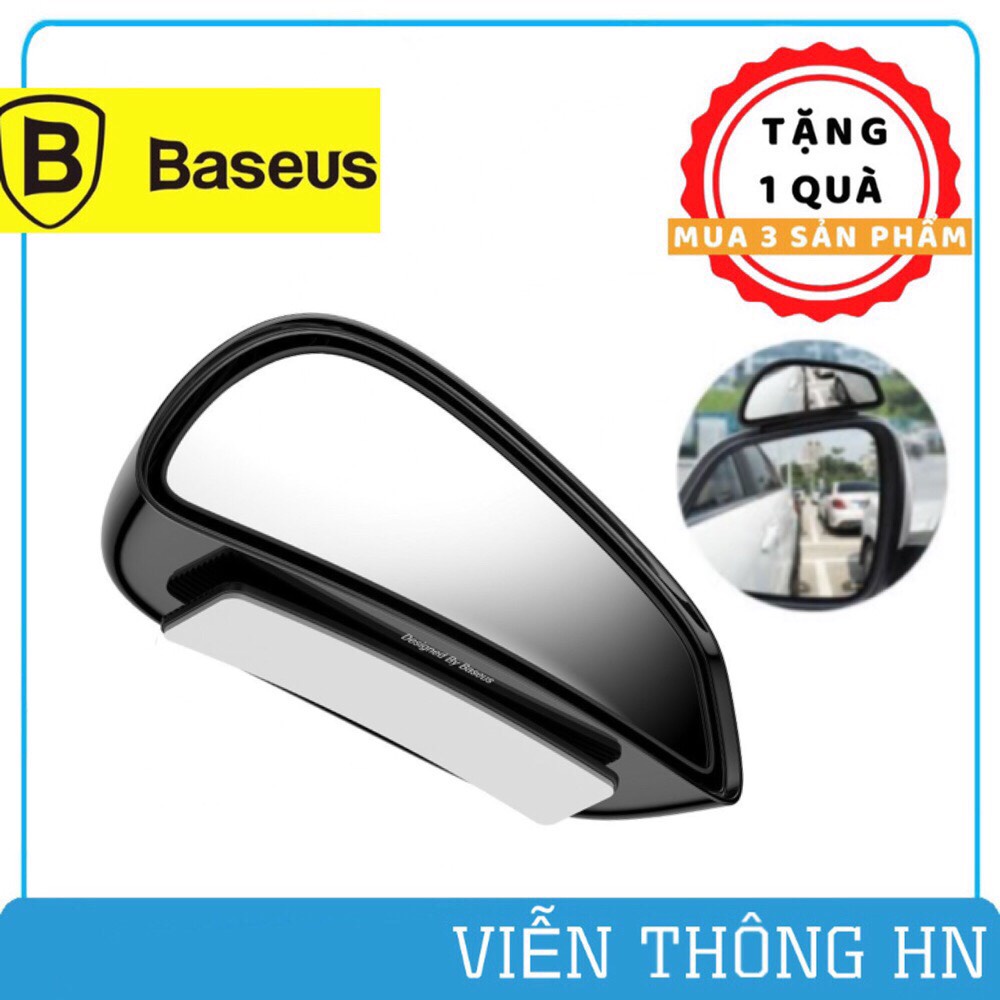 Bộ 2 gương kính chiếu hậu phụ chống điểm mù giúp mở rộng góc nhìn cho xe hơi Baseus Large View Reversing Auxiliary Mirro