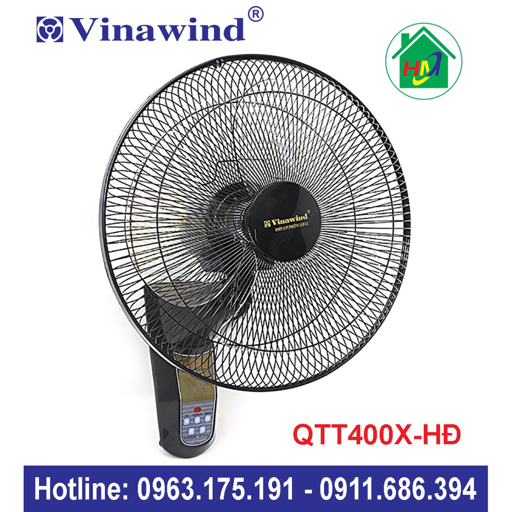 Quạt Treo Tường Điều Khiển Từ Xa Vinawind QTT400X-HĐ