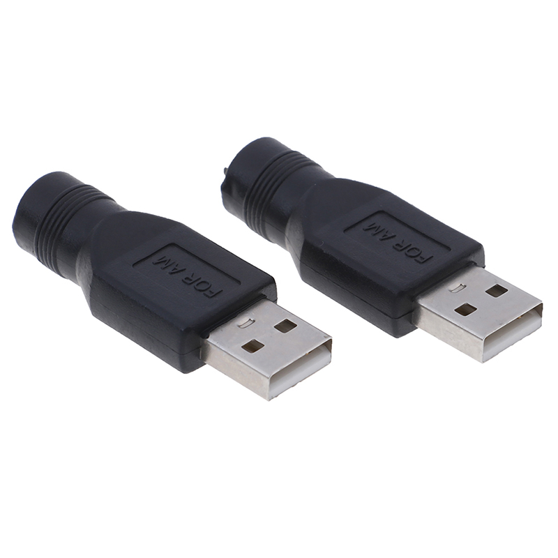 DC Bộ 2 Đầu Chuyển Đổi Usb Cái Sang 5.5mm X 2.1mm