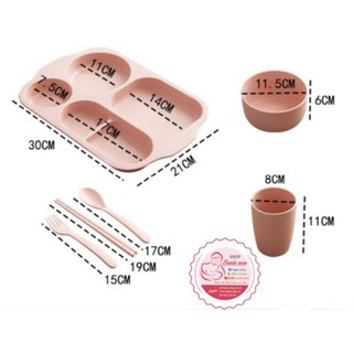 BỘ BÁT ĂN DẶM BẰNG LÚA MẠCH 6 CHI TIẾT