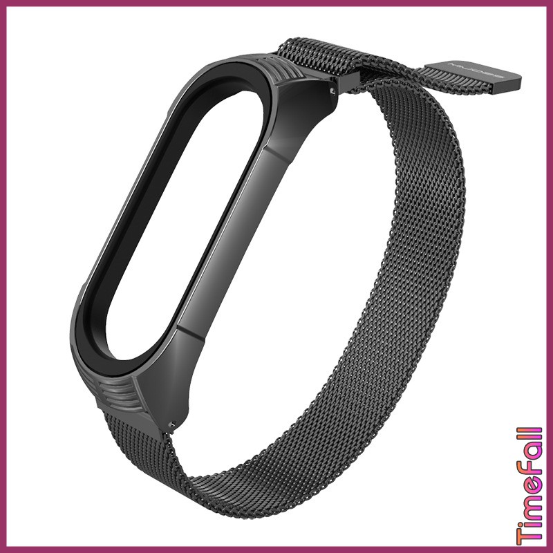 Dây đeo nam châm TF mi band 6, miband 5 chính hãng MIJOBS, dây đeo thay thế mi band 5, miband 6 milanese loop vân TF