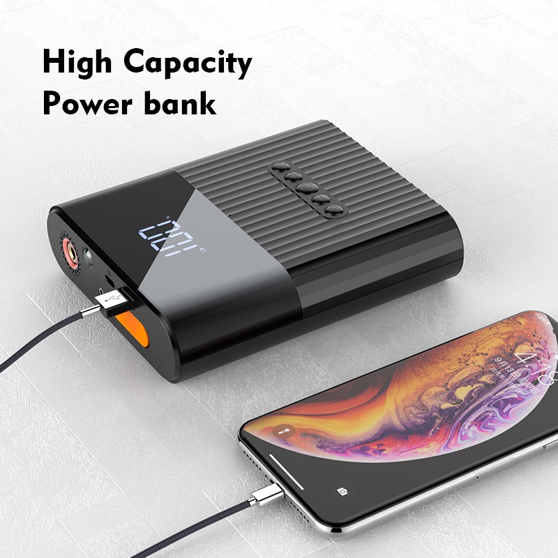 Bộ kích nổ khởi động khẩn cấp động cơ ô tô xe máy, tích hợp Bơm lốp và Sạc dự phòng - Car jump starter LICHEERS LC302