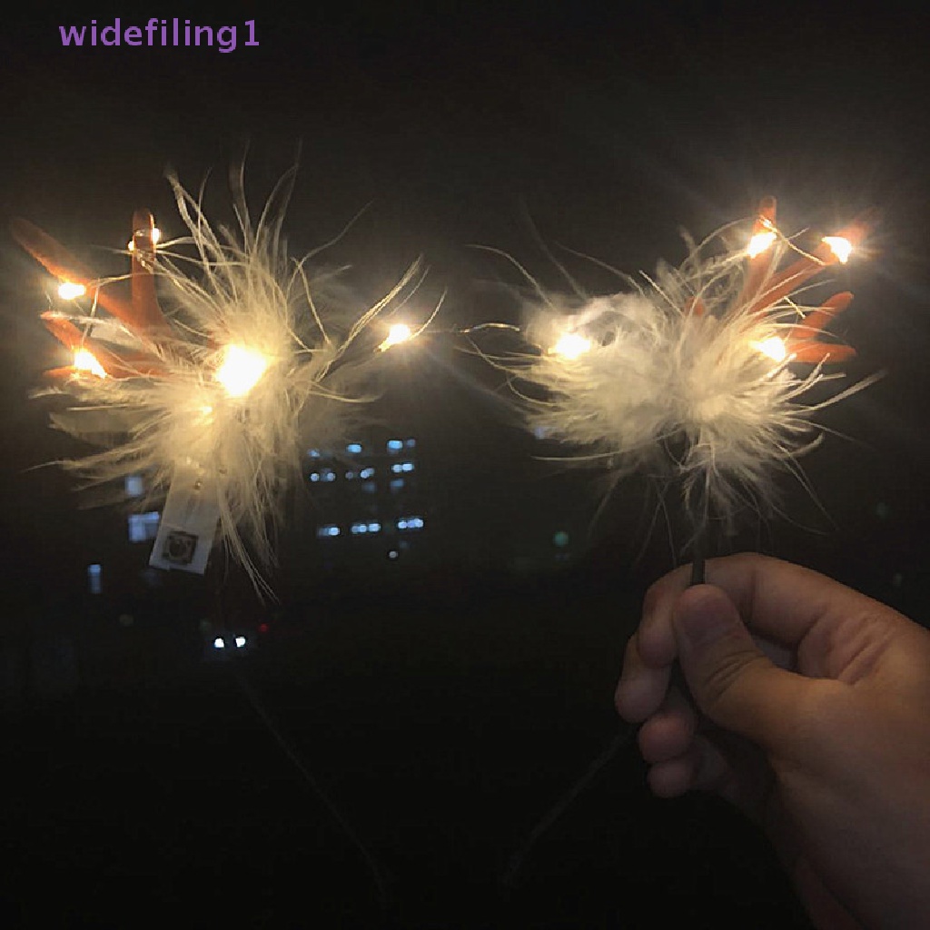 Băng Đô Cài Tóc Bản Rộng Gắn Sừng Tuần Lộc Gắn Đèn LED Phát Sáng Trong Đêm Giáng Sinh Dành Cho Bạn Nữ