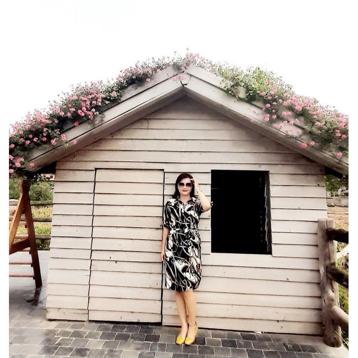 Váy suông đuôi tôm mặc dược 2 kiểu | BigBuy360 - bigbuy360.vn