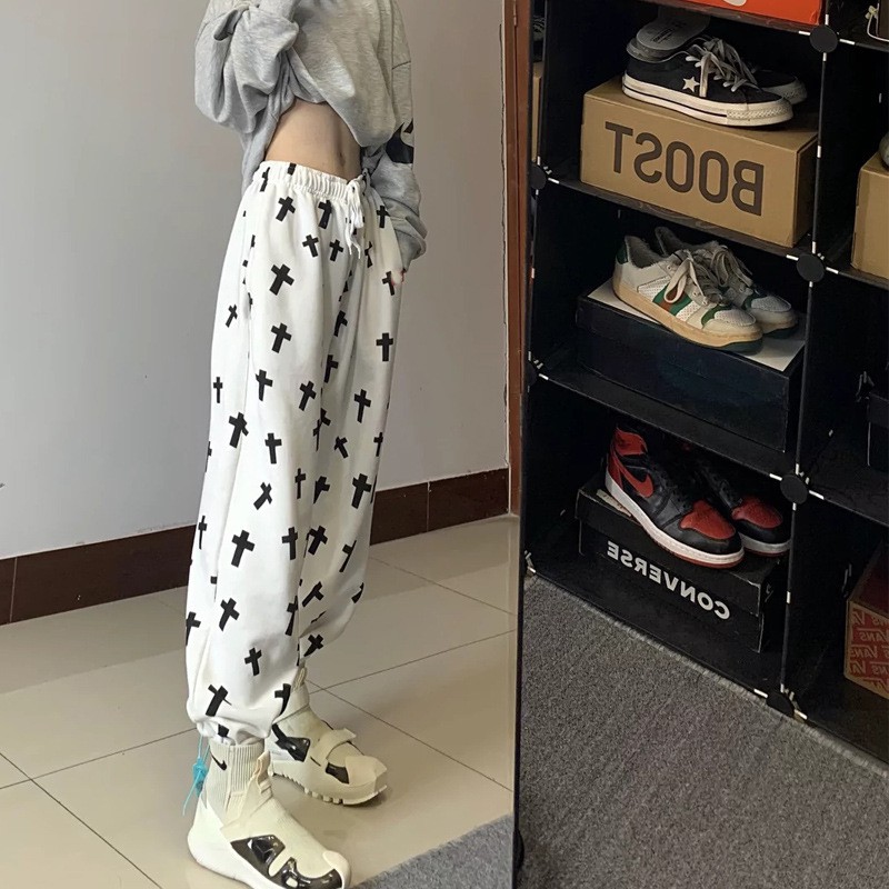 Quần jogger nữ siêu hot 2021, quần jogger nam ống rộng unisex cá tính chất thun nỉ đẹp Thời trang Ulzzang Quảng Châu