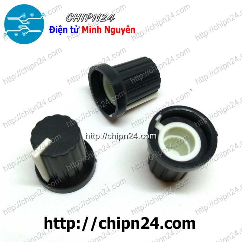 [5 CÁI] Nắp chụp Biến trở Volume 15x15MM TRẮNG