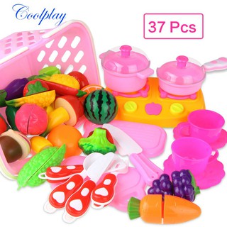 Coolplay 37 món đồ chơi đồ hàng nhà bếp, trái cây, rau củ cho bé