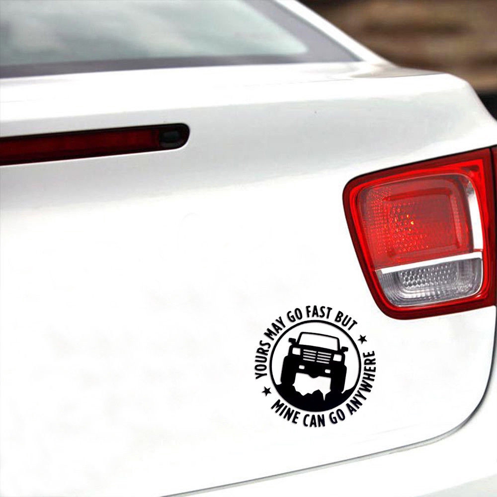 Nhãn dán họa tiết trắng đen dán trang trí xe ô tô 4X4