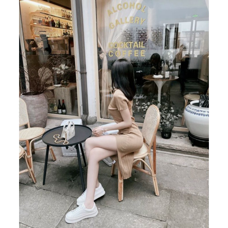 ĐẦM XẺ TÀ HAI MÀU ĐEN NÂU | BigBuy360 - bigbuy360.vn