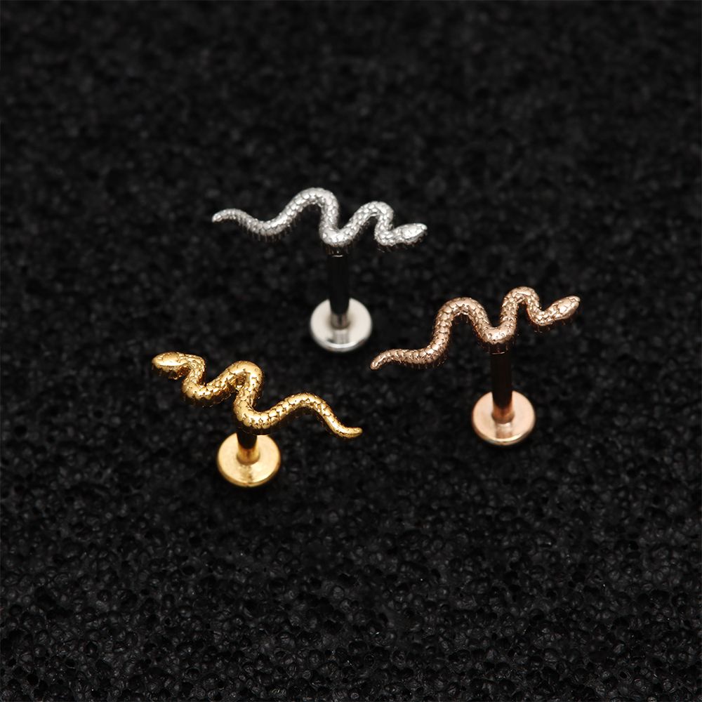 Khuyên xỏ cơ thể phối hình rắn bằng thép không độc hại