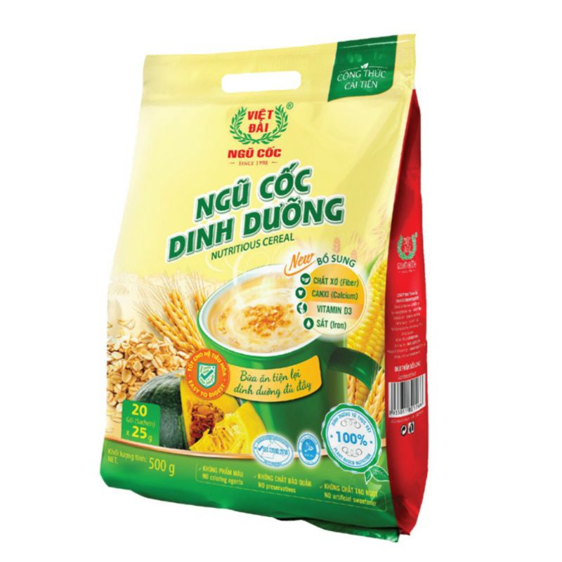 ngũ cốc dinh dưỡng việt đài 20 gói×25g