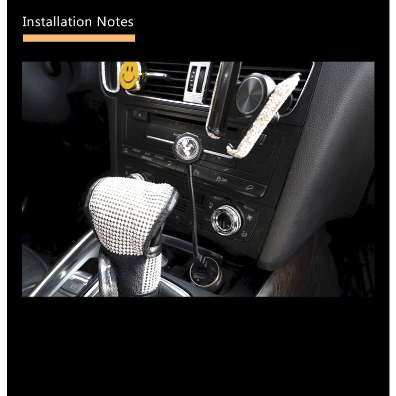 Đèn LED Chiếu Hình Quả Cầu Nhiều Màu Sắc Điều Khiển Bằng Âm Thanh Cho Xe Hơi