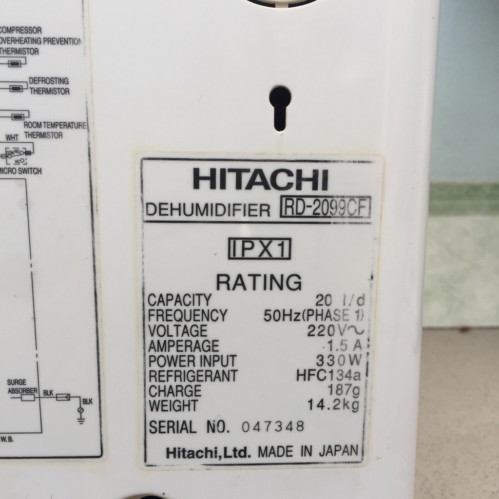 MÁY HÚT ẨM HITACHI RD-2099CF madein Japan