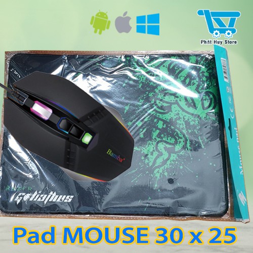 Bộ Di Chuột Mouse Pad Razer (may viền)