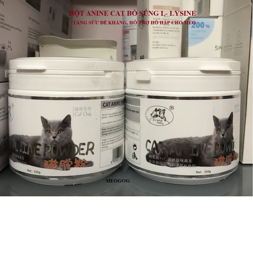 CAT ANINE POWDER FRIENDBABY 350g cung cấp Taurine, L-lysine, vitamin, axit amin hỗ trợ hô hấp, tăng sức đề kháng cho mèo