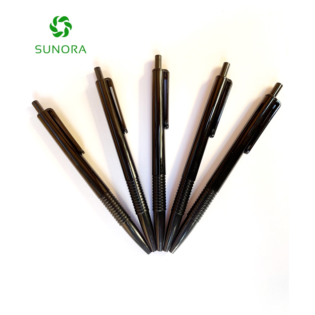 Bút Bi Bấm Mực Đen 1.0mm - Bút Văn Phòng