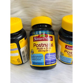 [MẪU MỚI] Nature Made Postnatal Multi DHA 60 viên