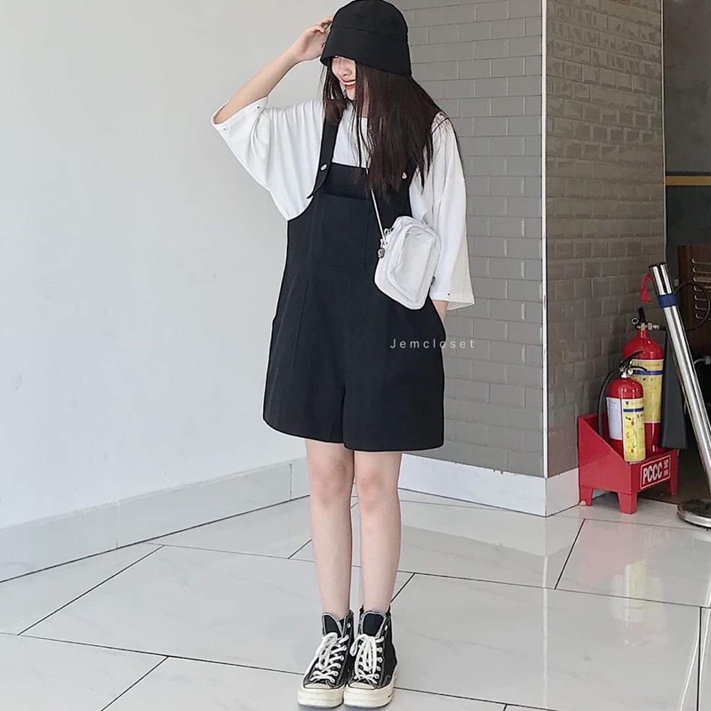 Yếm quần dáng ngố style ulzzang