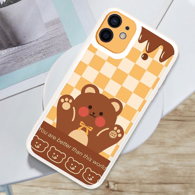 Ốp iphone - Ốp lưng iphone cạnh vuông Gấu You are my bear dành cho ip 6 đến 14promax - ng227
